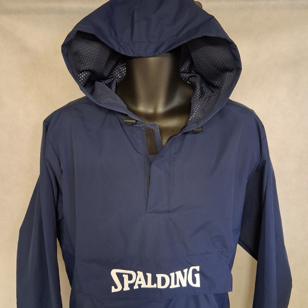 SPALDING Pullover Jacket Men's Medium Hoodie Navy Blue